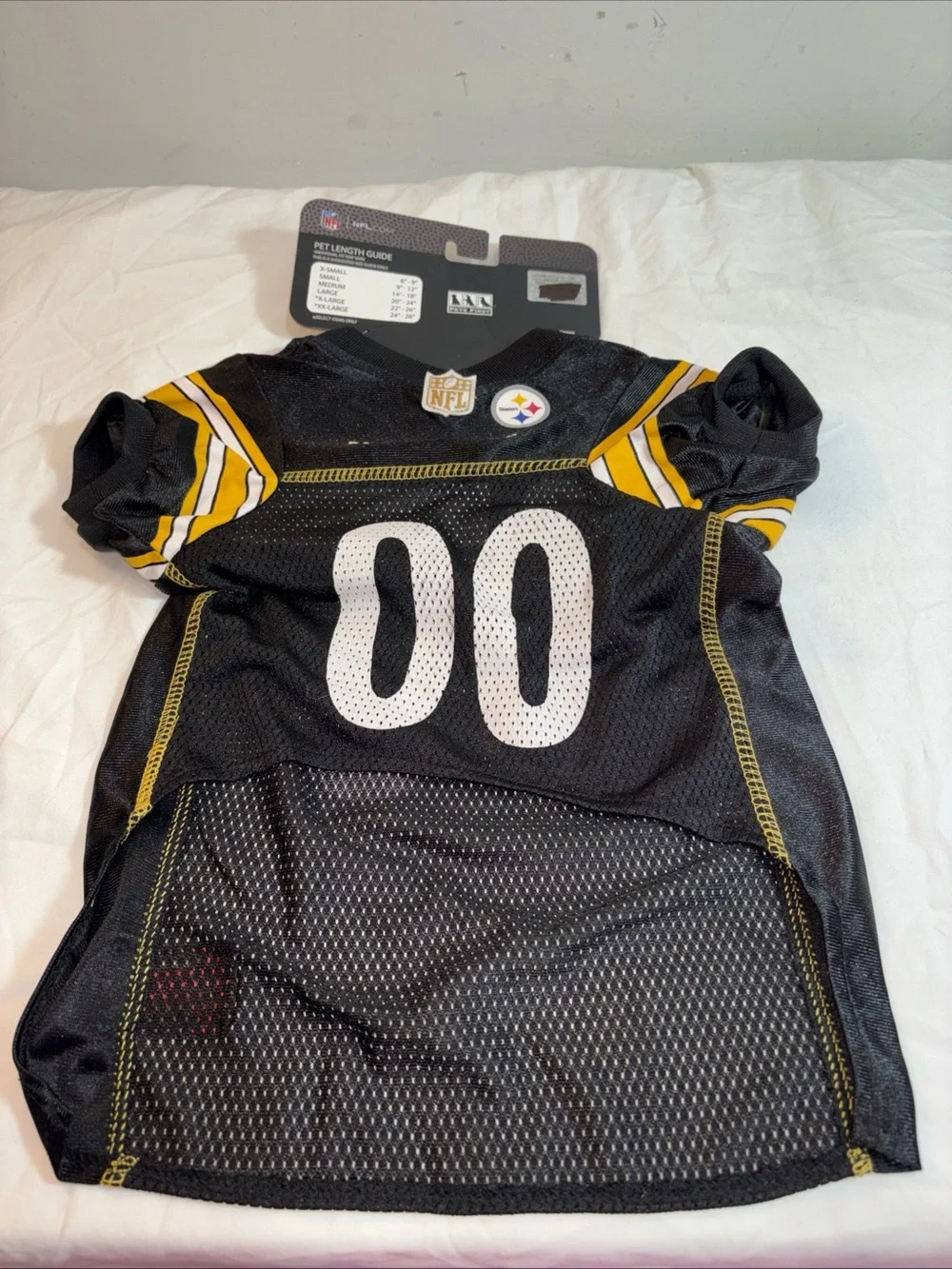 NFL Steelers Black and Gold Pet Jersey - Team Logo